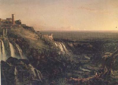 Thomas Cole The Cascatelli,Tivoli,Kooking Towards Rome (mk13) Norge oil painting art